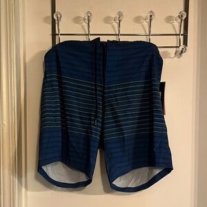 Spyder Blue and Yellow Swim Shorts